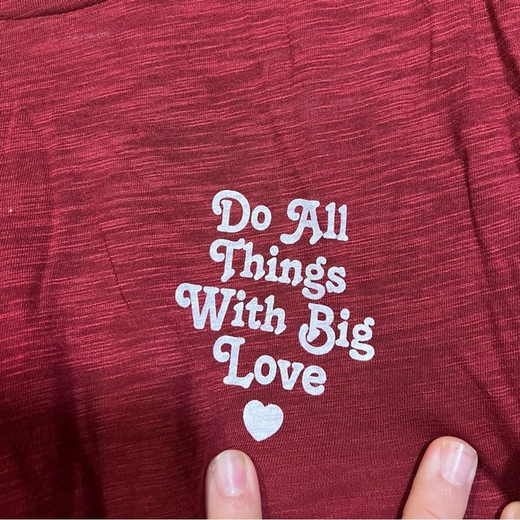 NWT Tailgate "Do All Things With Big Love" Red Short Sleeve Tee Size medium - Picture 3 of 8